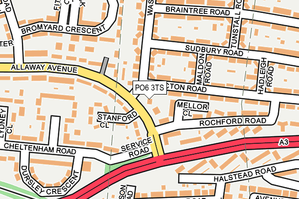 PO6 3TS map - OS OpenMap – Local (Ordnance Survey)