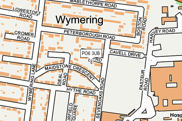 PO6 3UB map - OS OpenMap – Local (Ordnance Survey)