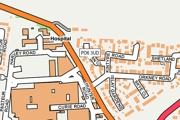 PO6 3UD map - OS OpenMap – Local (Ordnance Survey)