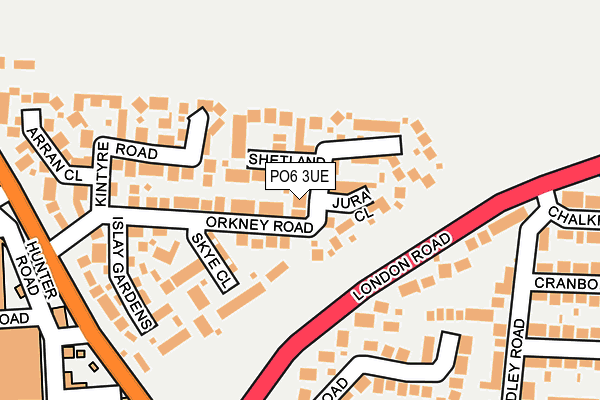 PO6 3UE map - OS OpenMap – Local (Ordnance Survey)