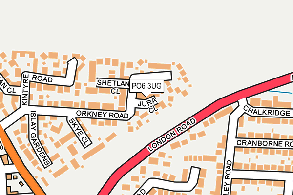 PO6 3UG map - OS OpenMap – Local (Ordnance Survey)