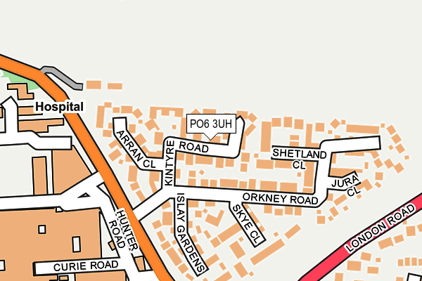PO6 3UH map - OS OpenMap – Local (Ordnance Survey)