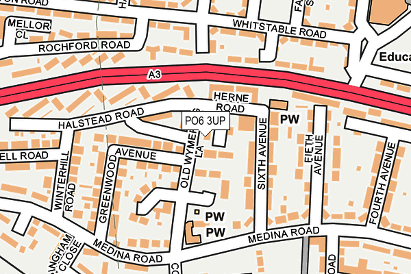 PO6 3UP map - OS OpenMap – Local (Ordnance Survey)