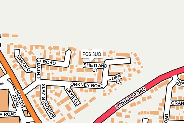 PO6 3UQ map - OS OpenMap – Local (Ordnance Survey)