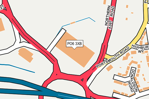 PO6 3XB map - OS OpenMap – Local (Ordnance Survey)