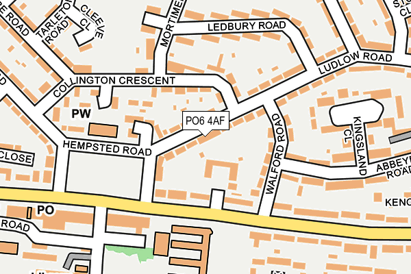 PO6 4AF map - OS OpenMap – Local (Ordnance Survey)