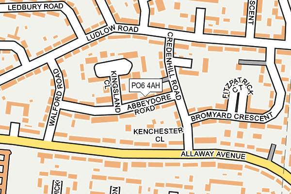 PO6 4AH map - OS OpenMap – Local (Ordnance Survey)