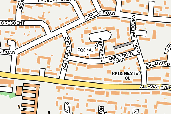 PO6 4AJ map - OS OpenMap – Local (Ordnance Survey)