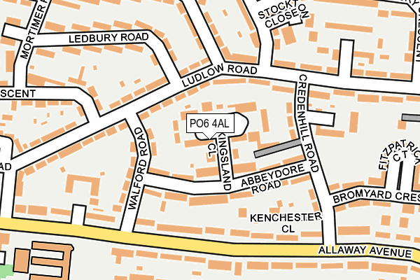 PO6 4AL map - OS OpenMap – Local (Ordnance Survey)