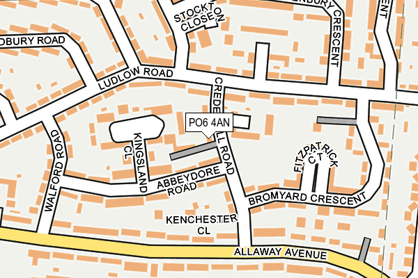 PO6 4AN map - OS OpenMap – Local (Ordnance Survey)