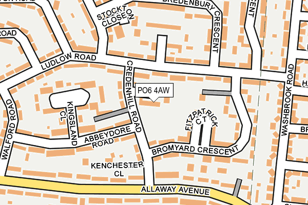 PO6 4AW map - OS OpenMap – Local (Ordnance Survey)