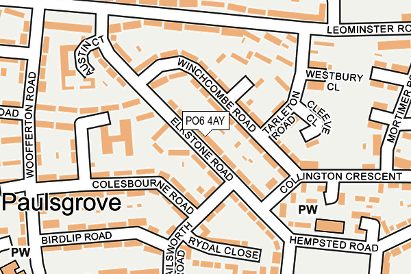 PO6 4AY map - OS OpenMap – Local (Ordnance Survey)