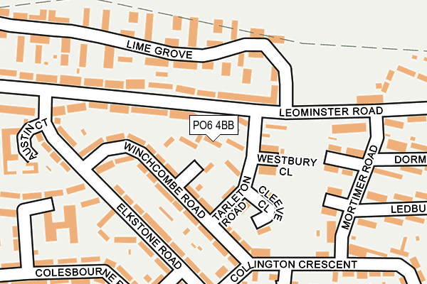 PO6 4BB map - OS OpenMap – Local (Ordnance Survey)