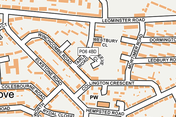 PO6 4BD map - OS OpenMap – Local (Ordnance Survey)