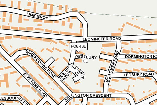 PO6 4BE map - OS OpenMap – Local (Ordnance Survey)