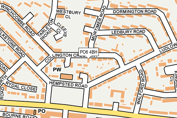 PO6 4BH map - OS OpenMap – Local (Ordnance Survey)