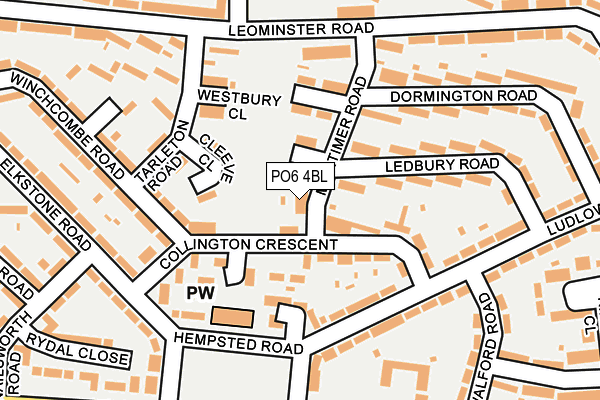 PO6 4BL map - OS OpenMap – Local (Ordnance Survey)