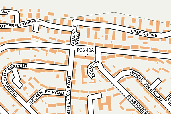 PO6 4DA map - OS OpenMap – Local (Ordnance Survey)