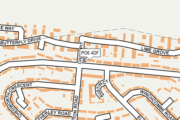 PO6 4DF map - OS OpenMap – Local (Ordnance Survey)