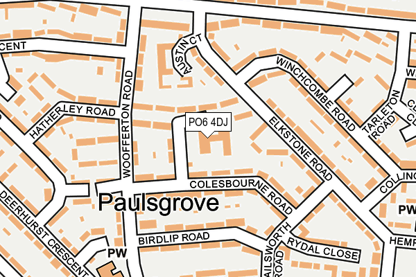 PO6 4DJ map - OS OpenMap – Local (Ordnance Survey)