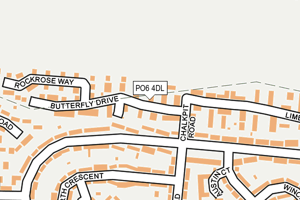 PO6 4DL map - OS OpenMap – Local (Ordnance Survey)