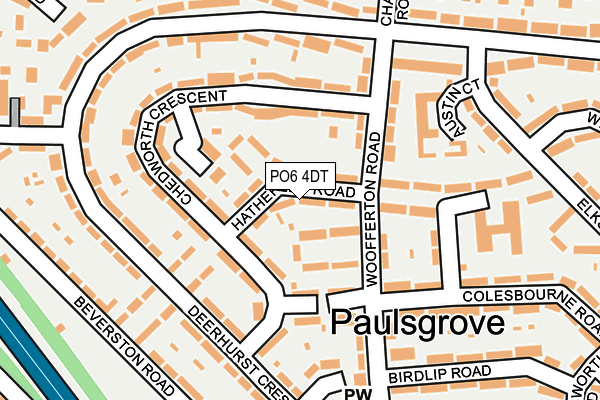 PO6 4DT map - OS OpenMap – Local (Ordnance Survey)