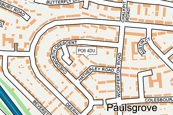PO6 4DU map - OS OpenMap – Local (Ordnance Survey)