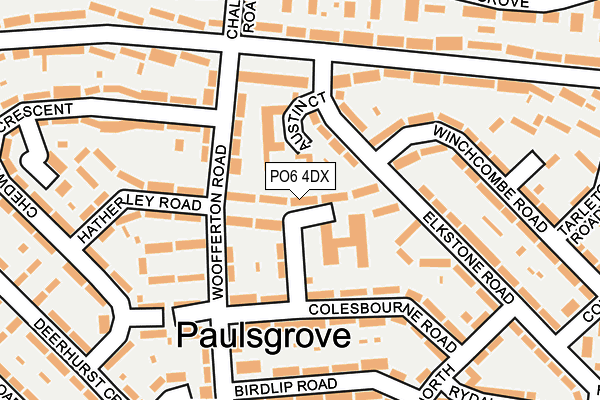 PO6 4DX map - OS OpenMap – Local (Ordnance Survey)