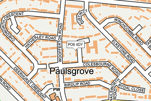 PO6 4DY map - OS OpenMap – Local (Ordnance Survey)