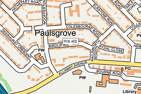 PO6 4EE map - OS OpenMap – Local (Ordnance Survey)