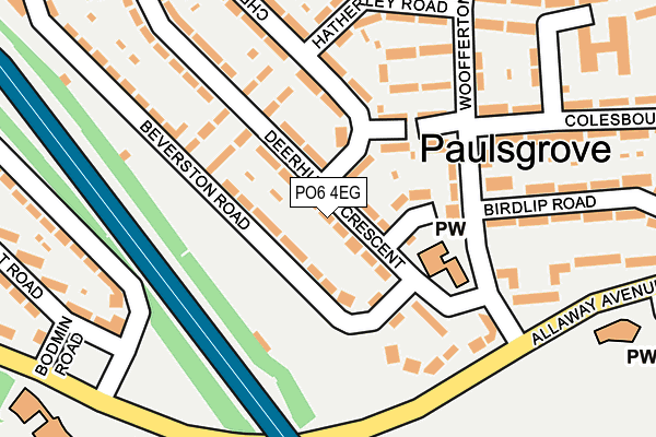PO6 4EG map - OS OpenMap – Local (Ordnance Survey)