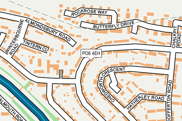 PO6 4EH map - OS OpenMap – Local (Ordnance Survey)