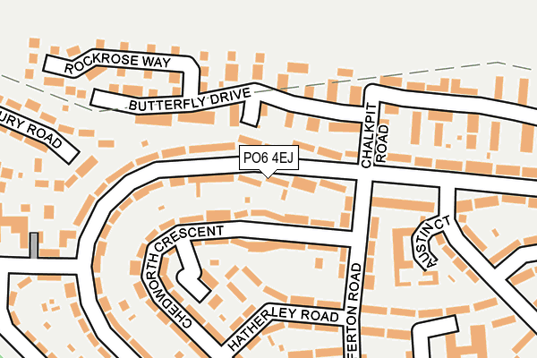 PO6 4EJ map - OS OpenMap – Local (Ordnance Survey)