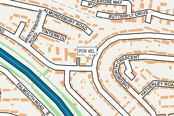 PO6 4EL map - OS OpenMap – Local (Ordnance Survey)