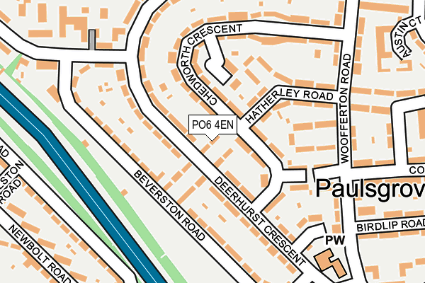 PO6 4EN map - OS OpenMap – Local (Ordnance Survey)