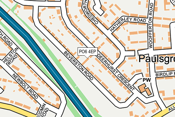 PO6 4EP map - OS OpenMap – Local (Ordnance Survey)