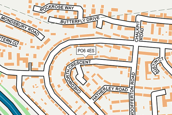 PO6 4ES map - OS OpenMap – Local (Ordnance Survey)