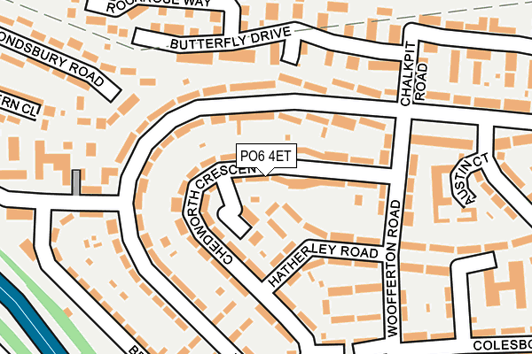 PO6 4ET map - OS OpenMap – Local (Ordnance Survey)