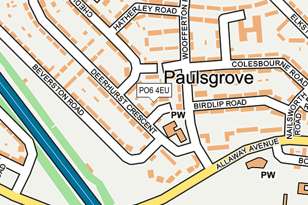 PO6 4EU map - OS OpenMap – Local (Ordnance Survey)