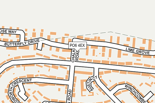 PO6 4EX map - OS OpenMap – Local (Ordnance Survey)