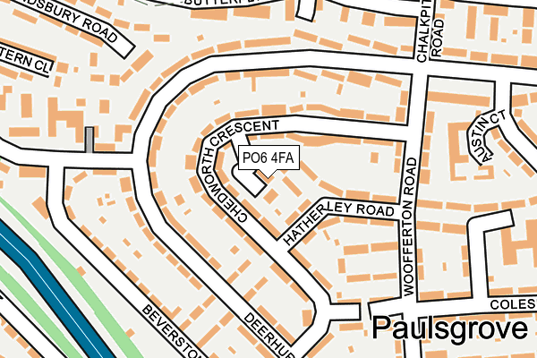 PO6 4FA map - OS OpenMap – Local (Ordnance Survey)