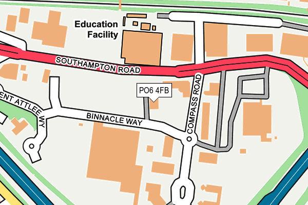 PO6 4FB map - OS OpenMap – Local (Ordnance Survey)