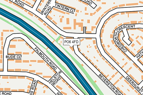 PO6 4FD map - OS OpenMap – Local (Ordnance Survey)