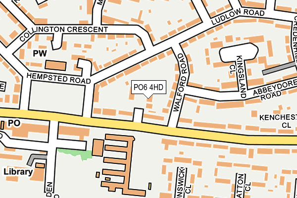 PO6 4HD map - OS OpenMap – Local (Ordnance Survey)