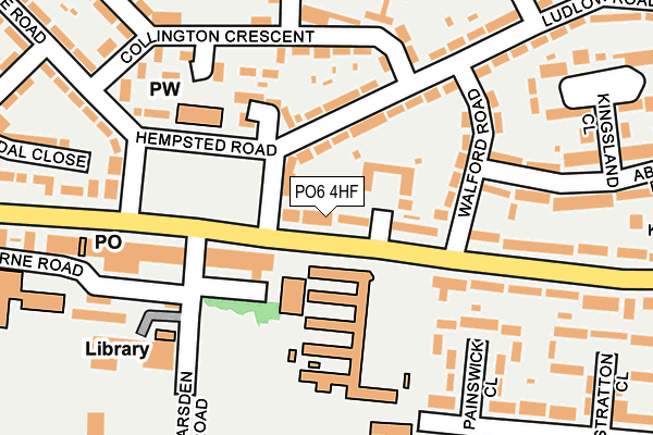 PO6 4HF map - OS OpenMap – Local (Ordnance Survey)