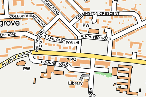 PO6 4HL map - OS OpenMap – Local (Ordnance Survey)