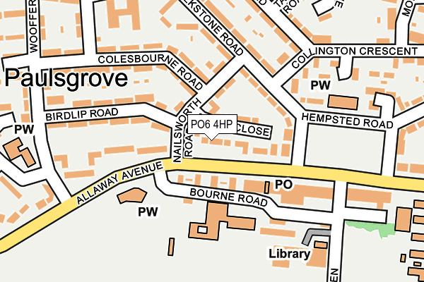 PO6 4HP map - OS OpenMap – Local (Ordnance Survey)