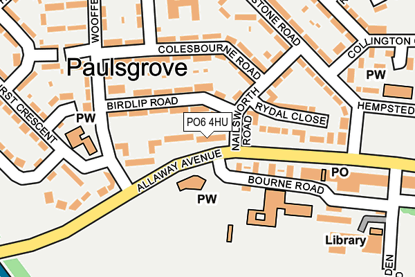 PO6 4HU map - OS OpenMap – Local (Ordnance Survey)