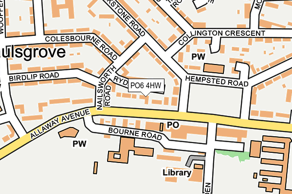 PO6 4HW map - OS OpenMap – Local (Ordnance Survey)