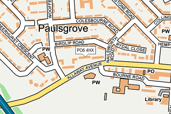 PO6 4HX map - OS OpenMap – Local (Ordnance Survey)